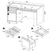 Coaster Halston 3-drawer Connect-it Office Desk Cappuccino Default Title