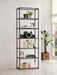 Coaster Kate 6-shelf Bookcase Black Nickel Default Title