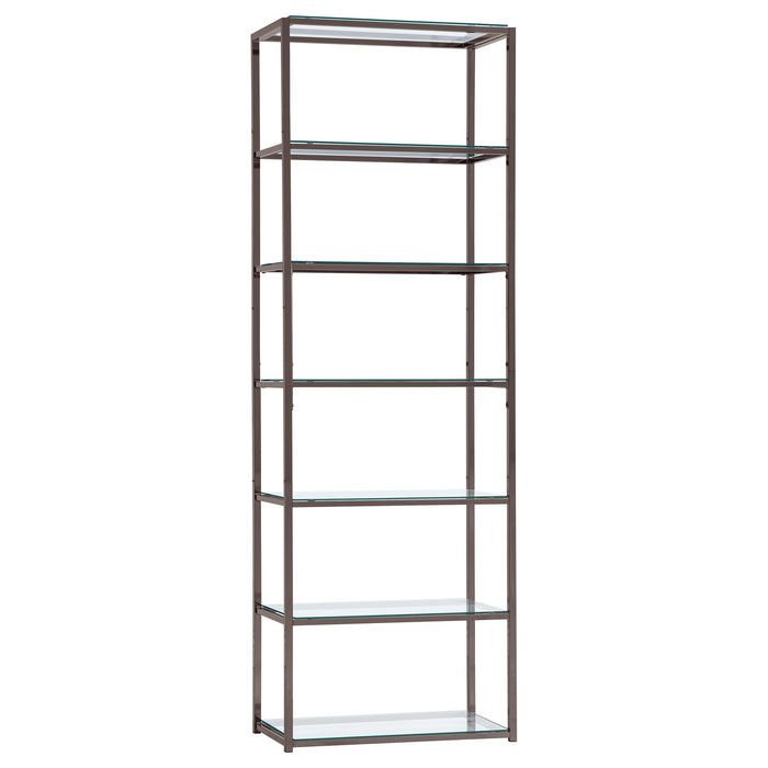 Coaster Kate 6-shelf Bookcase Black Nickel Default Title