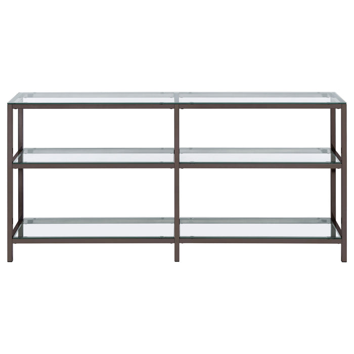 Coaster Kate 2-tier Bookcase Black Nickel Default Title