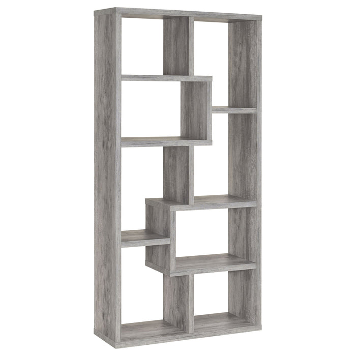 Coaster Theo 10-shelf Bookcase Grey Driftwood Default Title