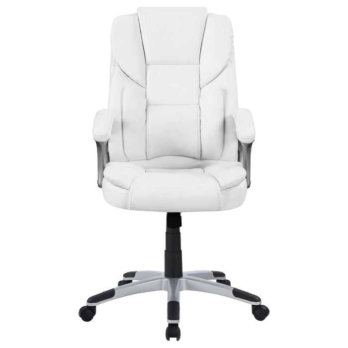 Coaster Kaffir Adjustable Height Office Chair White and Silver Default Title