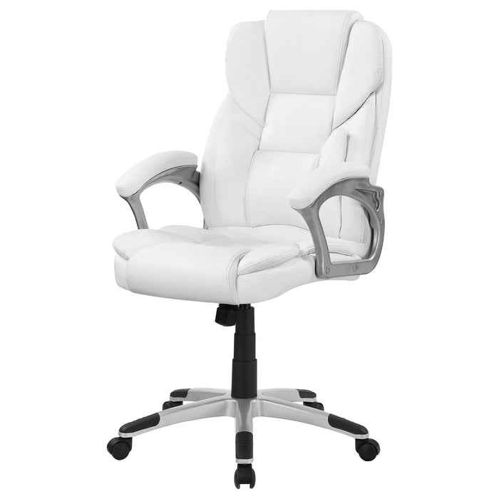 Coaster Kaffir Adjustable Height Office Chair White and Silver Default Title