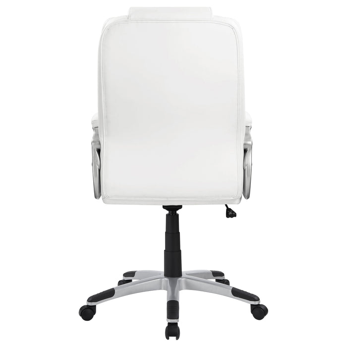 Coaster Kaffir Adjustable Height Office Chair White and Silver Default Title