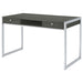 Coaster Wallice 2-drawer Writing Desk Weathered Grey and Chrome Default Title