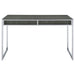 Coaster Wallice 2-drawer Writing Desk Weathered Grey and Chrome Default Title