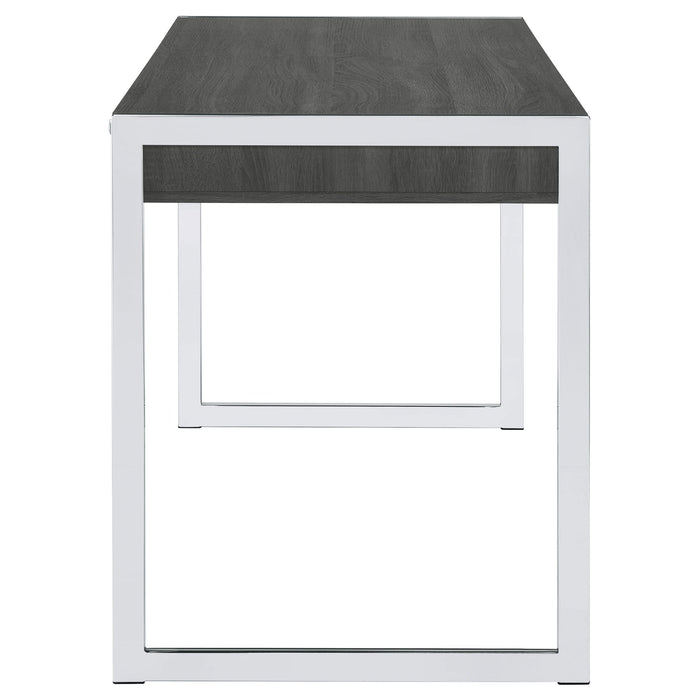 Coaster Wallice 2-drawer Writing Desk Weathered Grey and Chrome Default Title