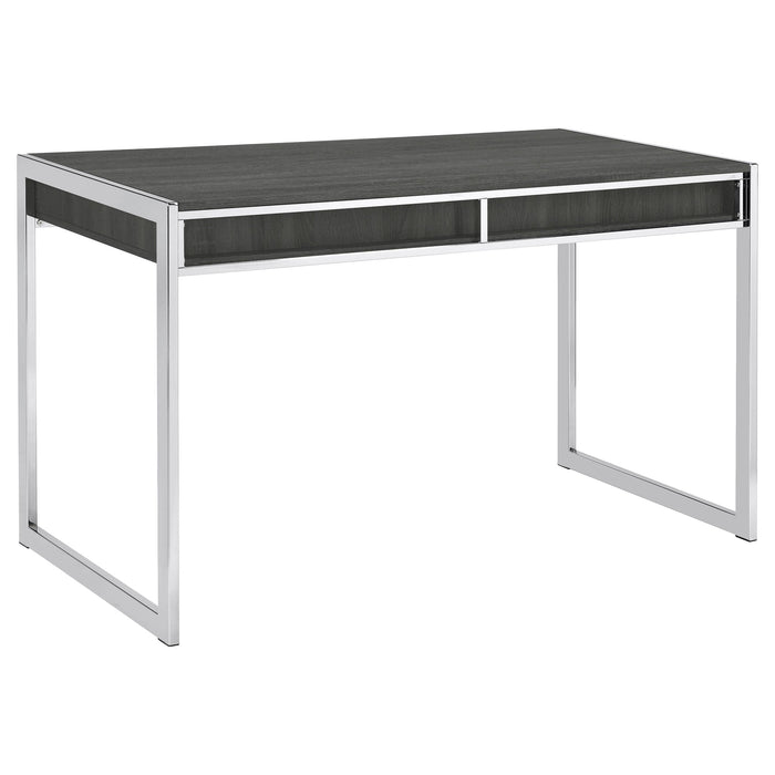 Coaster Wallice 2-drawer Writing Desk Weathered Grey and Chrome Default Title