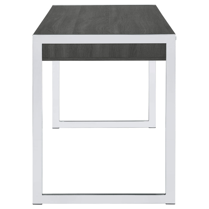 Coaster Wallice 2-drawer Writing Desk Weathered Grey and Chrome Default Title