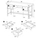 Coaster Kemper 4-drawer Writing Desk Salvaged Cabin Default Title