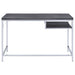 Coaster Kravitz Rectangular Writing Desk Weathered Grey and Chrome Default Title