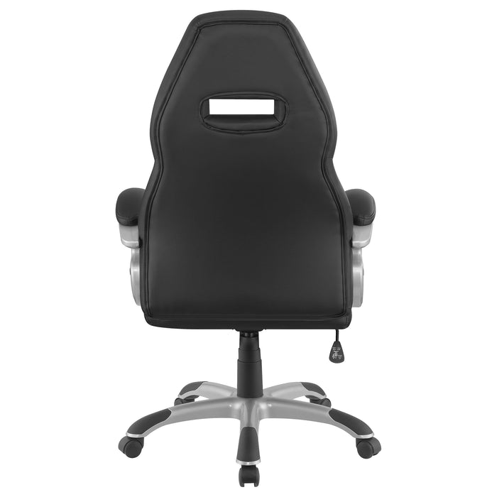 Coaster Bruce Adjustable Height Office Chair Black and Silver Default Title