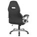 Coaster Bruce Adjustable Height Office Chair Black and Silver Default Title