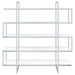 Coaster Elmer 5-shelf Bookcase Chrome and Clear Default Title