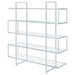 Coaster Elmer 5-shelf Bookcase Chrome and Clear Default Title