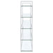 Coaster Elmer 5-shelf Bookcase Chrome and Clear Default Title