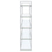 Coaster Elmer 5-shelf Bookcase Chrome and Clear Default Title