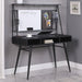 Coaster Jessie Writing Desk with USB Ports Black and Gunmetal Default Title