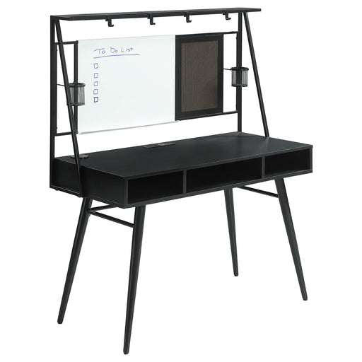 Coaster Jessie Writing Desk with USB Ports Black and Gunmetal Default Title