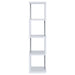 Coaster Baxter 4-shelf Bookcase White and Chrome Default Title