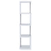 Coaster Baxter 4-shelf Bookcase White and Chrome Default Title