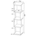 Coaster Baxter 4-shelf Bookcase White and Chrome Default Title