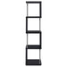 Coaster Baxter 4-shelf Bookcase Black and Chrome Default Title