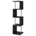 Coaster Baxter 4-shelf Bookcase Black and Chrome Default Title