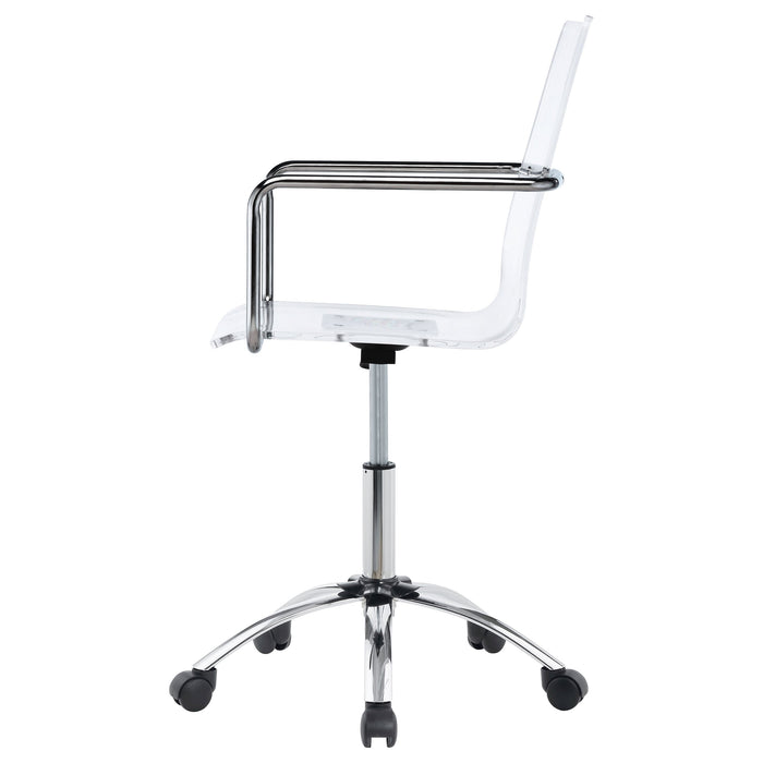 Coaster Amaturo Office Chair with Casters Clear and Chrome Default Title