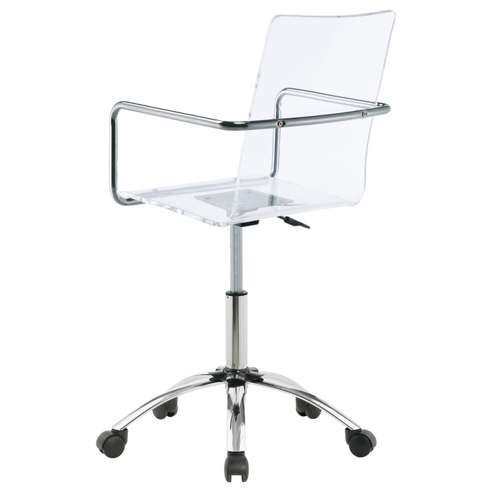 Coaster Amaturo Office Chair with Casters Clear and Chrome Default Title