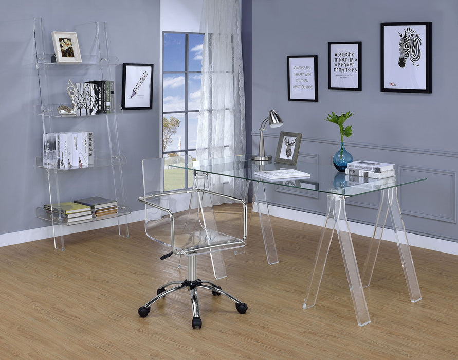 Coaster Amaturo Office Chair with Casters Clear and Chrome Default Title