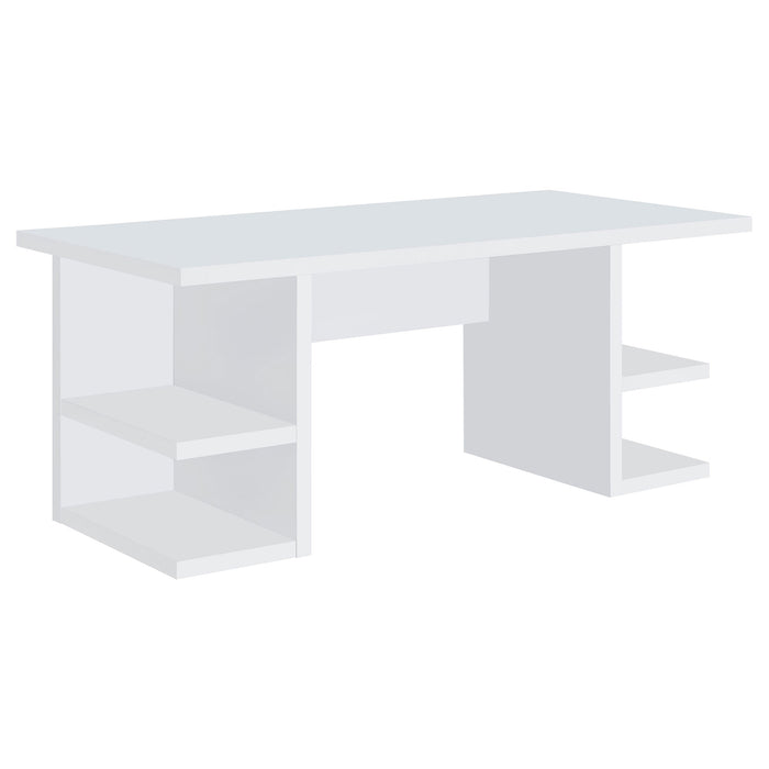 Coaster Alice Writing Desk White with Open Shelves