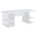 Coaster Alice Writing Desk White with Open Shelves