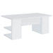 Coaster Alice Writing Desk White with Open Shelves