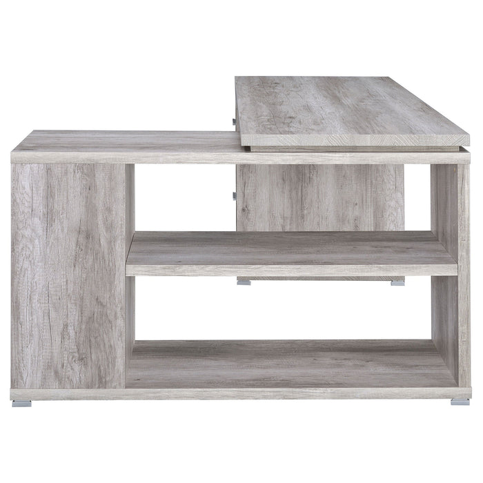 Coaster Yvette L-shape Office Desk Grey Driftwood Default Title