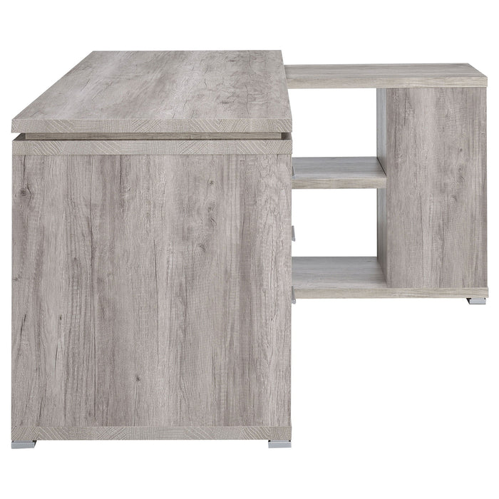 Coaster Yvette L-shape Office Desk Grey Driftwood Default Title