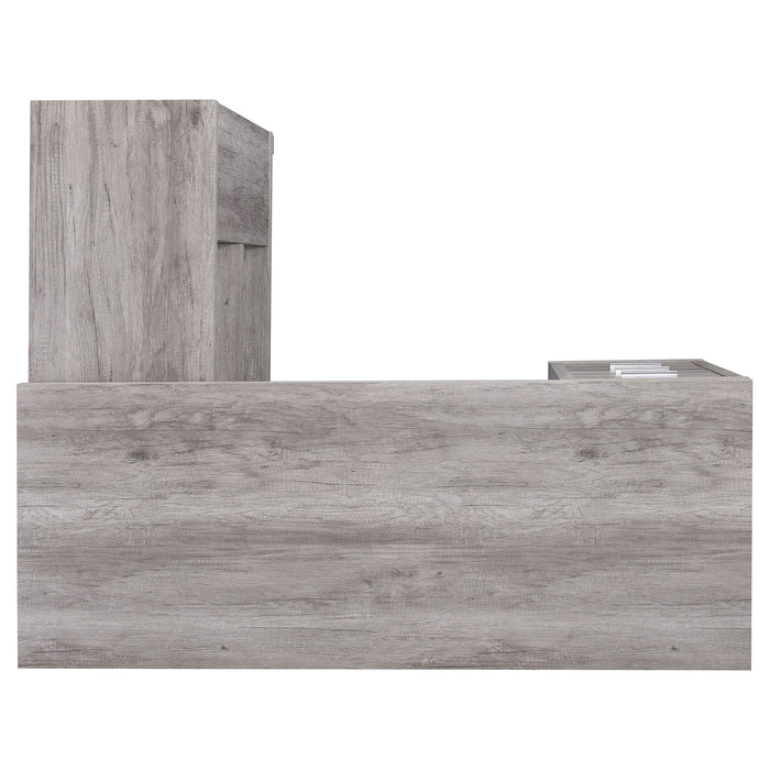 Coaster Yvette L-shape Office Desk Grey Driftwood Default Title