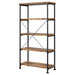 Coaster Analiese 4-shelf Bookcase Antique Nutmeg Default Title