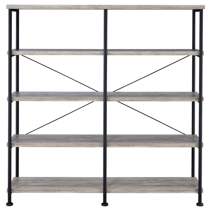 Coaster Analiese 4-shelf Open Bookcase Grey Driftwood Default Title