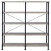 Coaster Analiese 4-shelf Open Bookcase Grey Driftwood Default Title