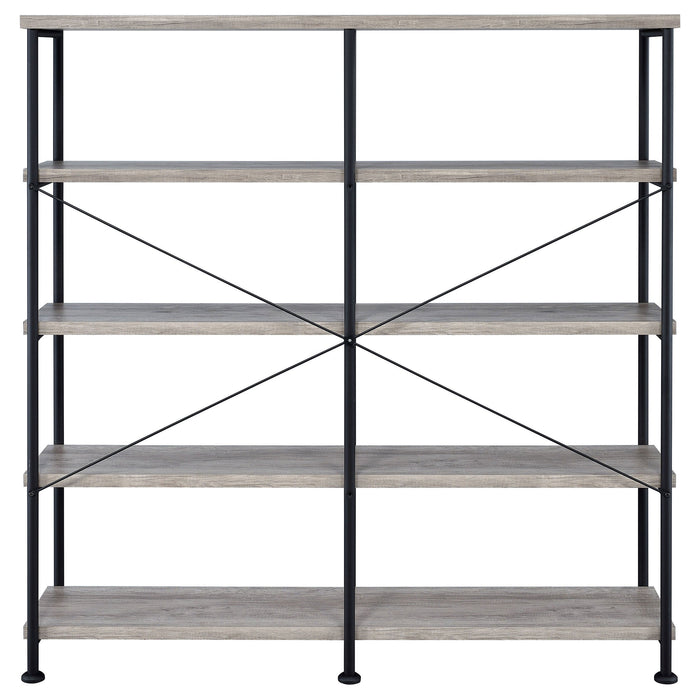 Coaster Analiese 4-shelf Open Bookcase Grey Driftwood Default Title