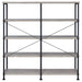 Coaster Analiese 4-shelf Open Bookcase Grey Driftwood Default Title