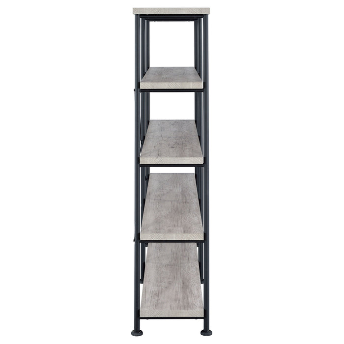 Coaster Analiese 4-shelf Open Bookcase Grey Driftwood Default Title