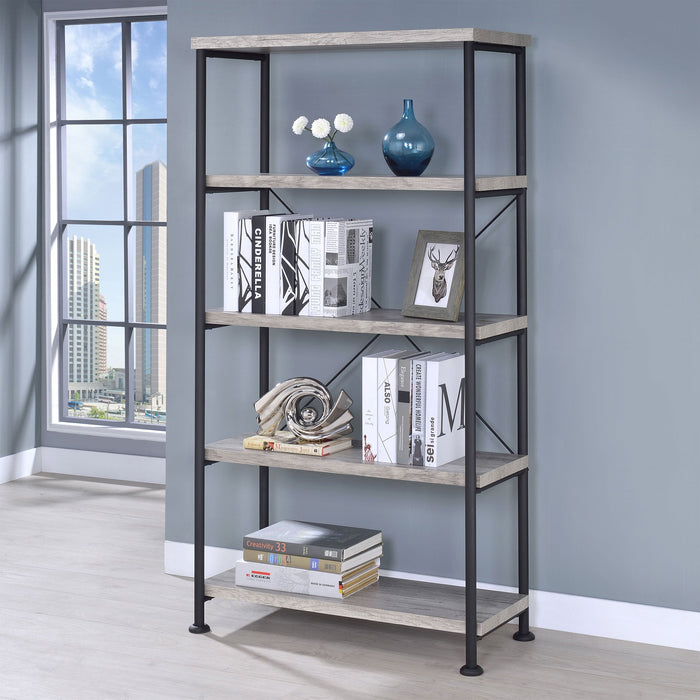 Coaster Analiese 4-shelf Bookcase Grey Driftwood Default Title