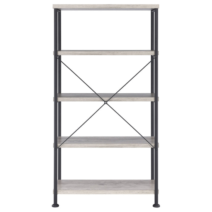 Coaster Analiese 4-shelf Bookcase Grey Driftwood Default Title