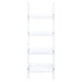 Coaster Amaturo 4-shelf Ladder Bookcase Clear