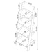 Coaster Amaturo 4-shelf Ladder Bookcase Clear