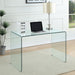 Coaster Ripley Glass Writing Desk Clear Default Title