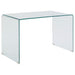 Coaster Ripley Glass Writing Desk Clear Default Title