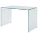 Coaster Ripley Glass Writing Desk Clear Default Title